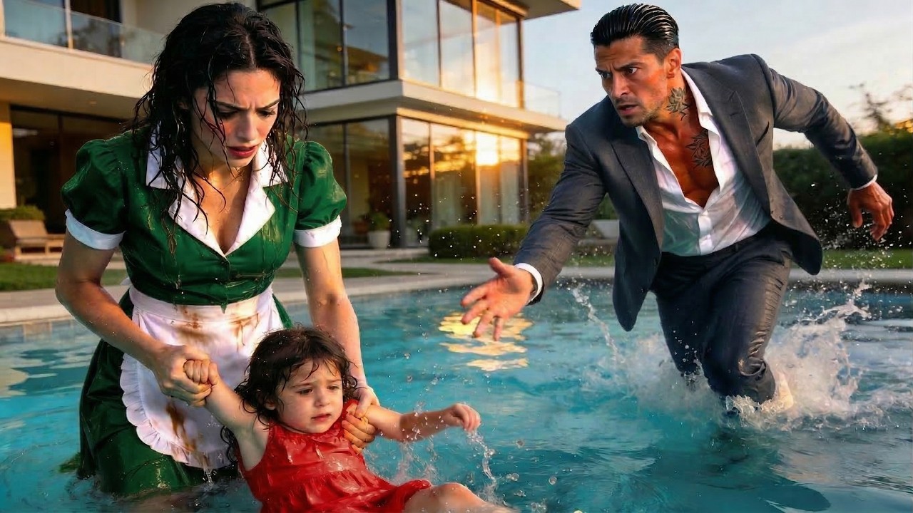 Empregada salva a filha do chefe da máfia de se afogar na piscina—sua reação chocou todos