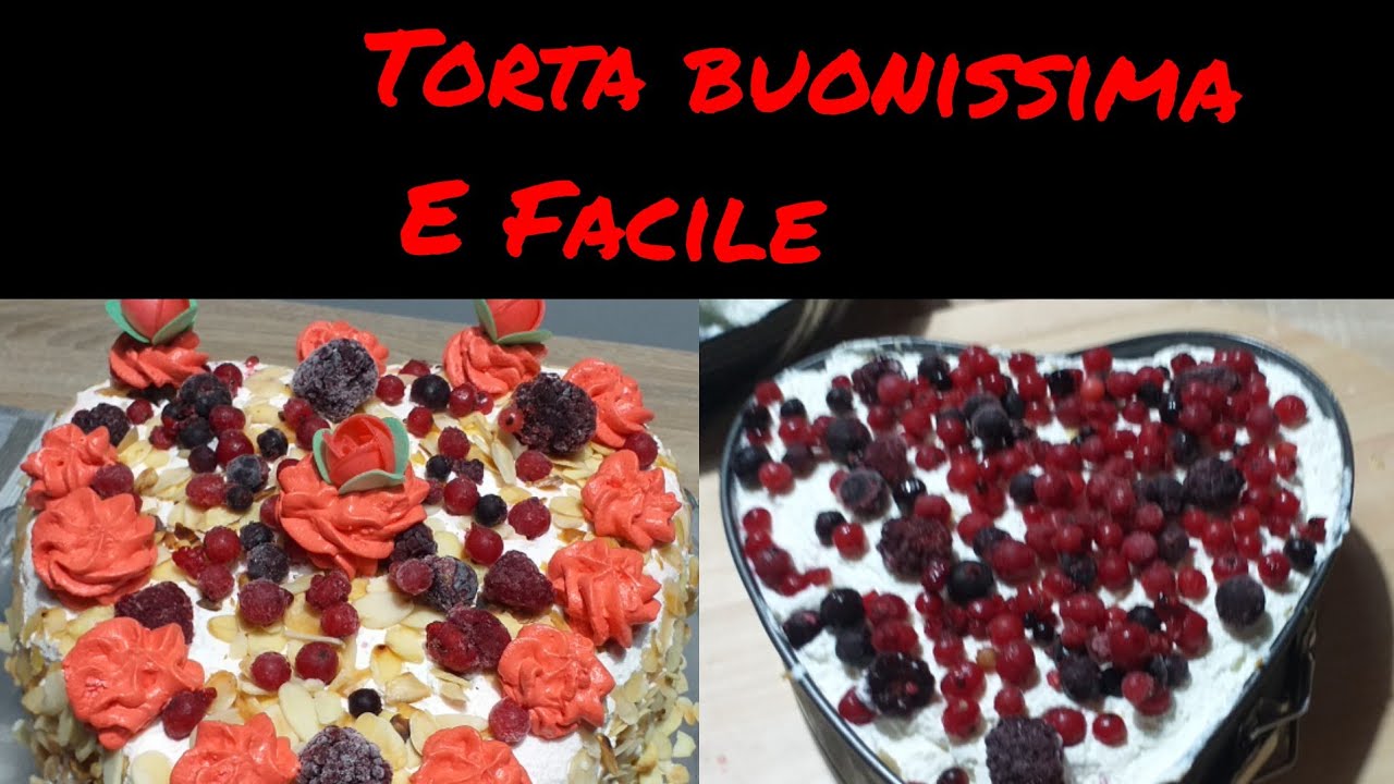 #torta di #Compleanno  con #frutta di bosco #facile da realisare