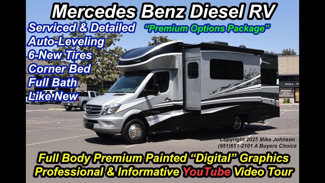 2018 Mercedes Benz Isata 3 Motorhome for sale as of May 2025 with All the Fancy premium equipment
