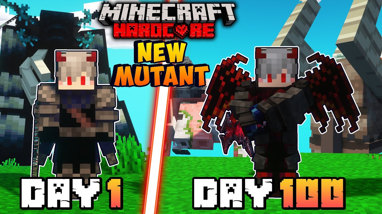 2 CÁ Tóm Tắt 100 Ngày New Mutant Trong Minecraft Siêu Khó Quá Trời