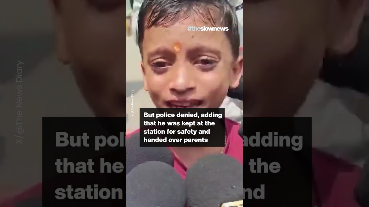 Six year old boy goes viral after removal from Patna student protest