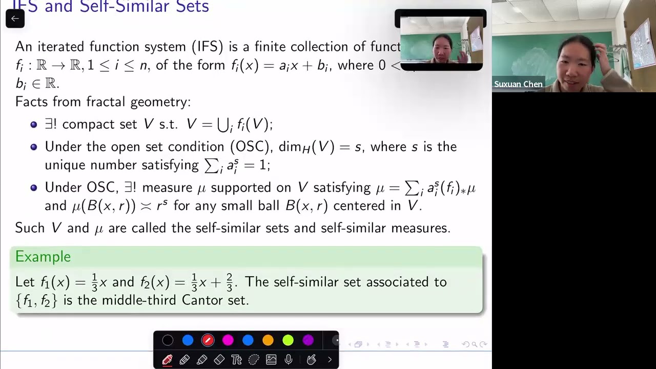 Hausdorff dimension of intersection of well approximable numbers and self-similar sets (Suxuan Chen)