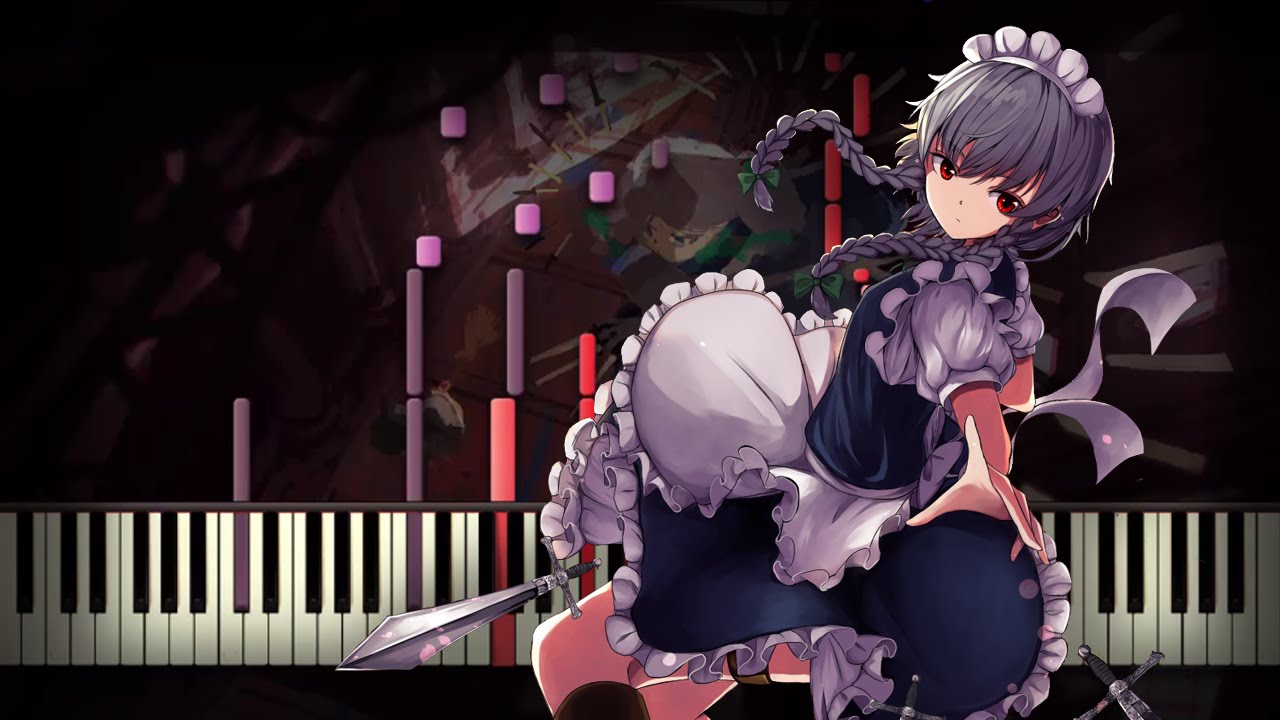 [Piano Solo] Touhou 6 - The Maid and the Pocket Watch of Blood | Synthesia Tutorial | Arrangement