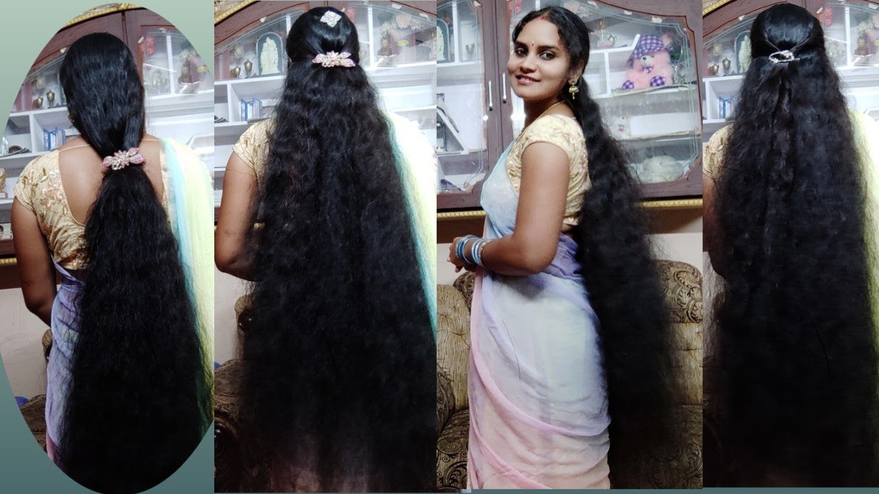 Using 5 clips for my long hair...//stone clips...|| My hair..my style..
