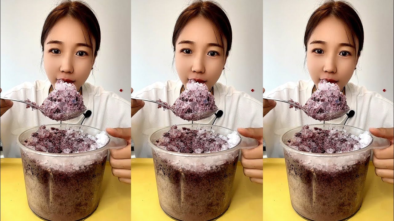 ASMR SHAVED ICE EATING QIAN 