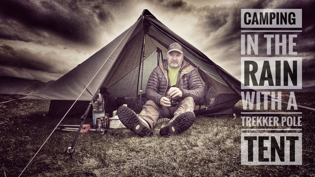 Кемпинг под ДОЖДЁМ с палаткой Trekker Pole / Hilleberg Anaris / Hallin Fell