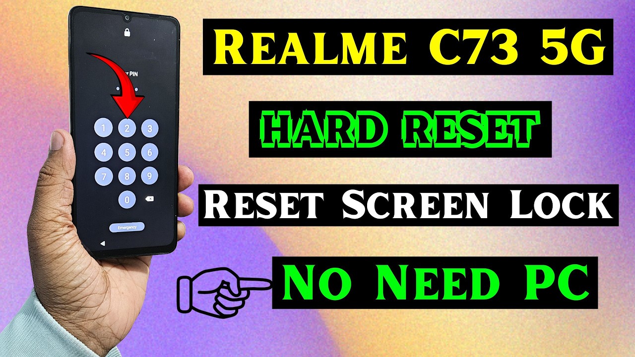All Realme Mobile Unlock Step By Step 👉 Realme C73 5g Hard Reset - Unlock Without Pc
