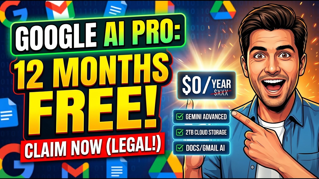 How To Get Google AI Pro Plan Free for 12 Months | Gemini Pro Free