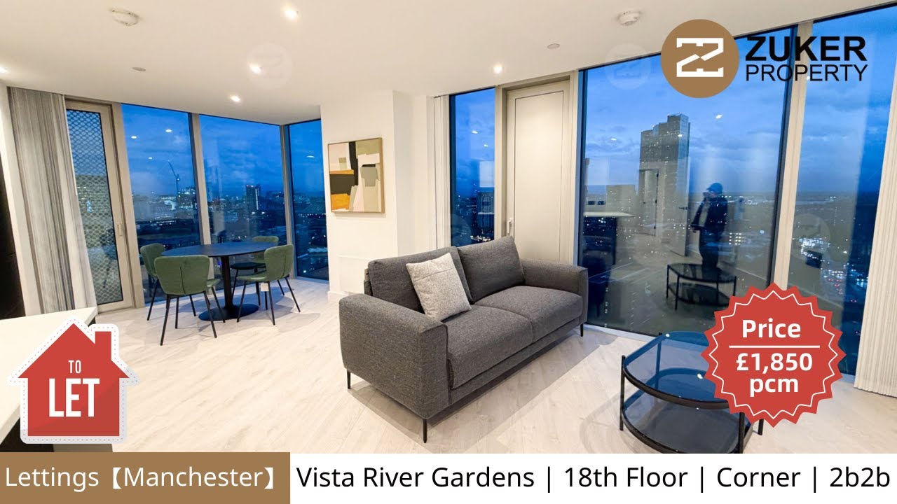 Lettings【 Manchester】Vista River Gardens | 18th Floor | Corner | 2b2b