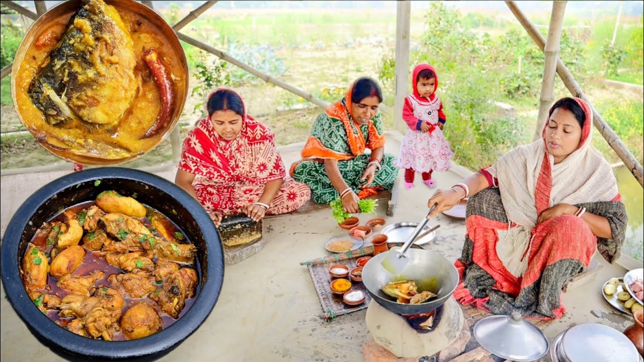 আমার সিক্রেট মশলা দিয়ে চিকেন কারি রান্না করলাম সাথে কাতলা মাছের মাথা দিয়ে মুগ ডাল 