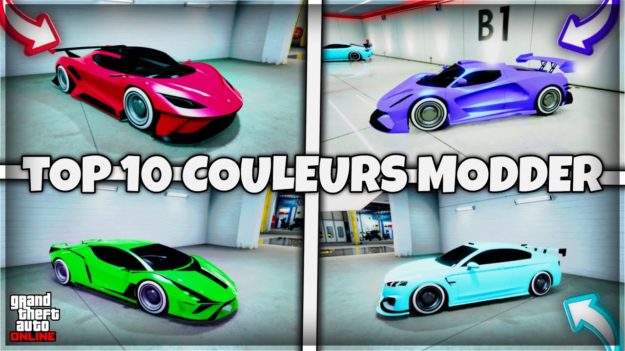 *SOLO* TOP 10 MEILLEURS COULEURS MODDER SUR GTA ONLINE 1.68 !!