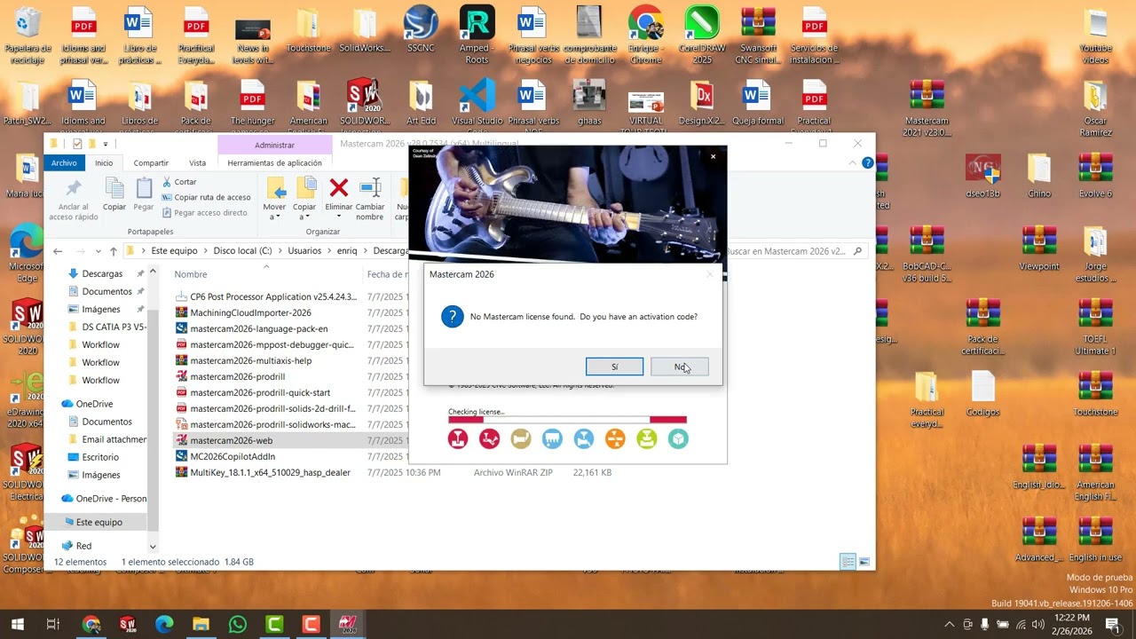 Instalar mastercam 2026