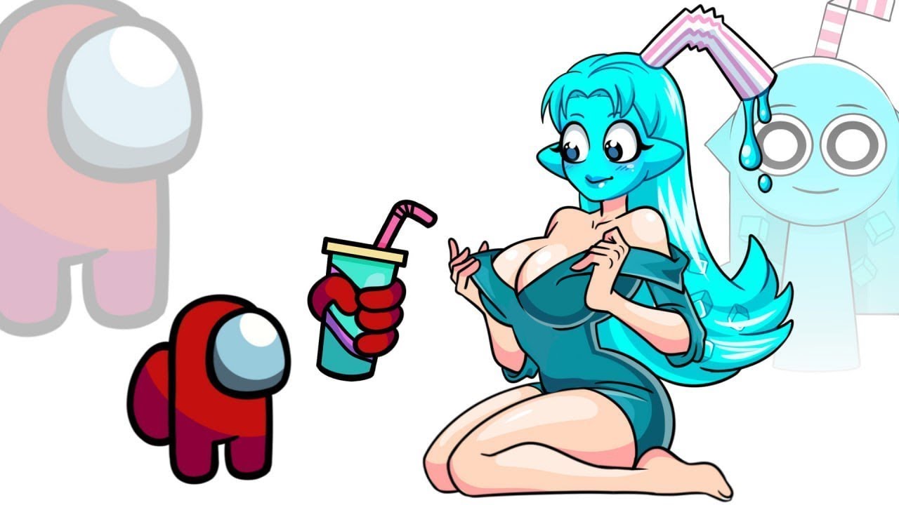 Mini Crewmate Kills Sprunki Characters AQUA COOL AS ICE PHASE 7- 11 FULL EDITION | Among Us