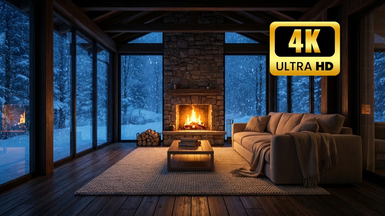 🔥 The Most Relaxing Fireplace (NO MUSIC) with Fiery Hearth and Cozy Ambience for Cozy Reading Time