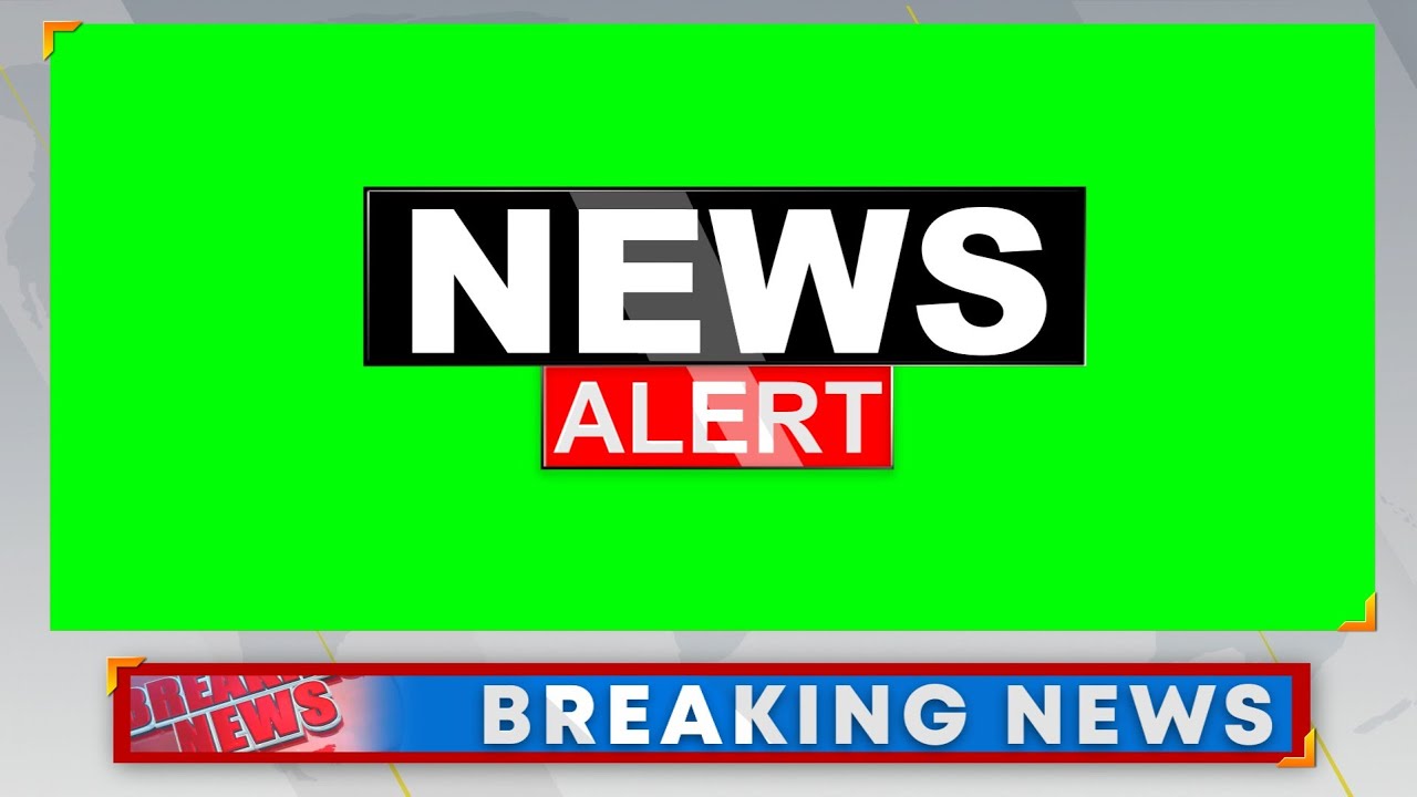 No Copyright News Template In Green Screen | Breaking News - Headlines