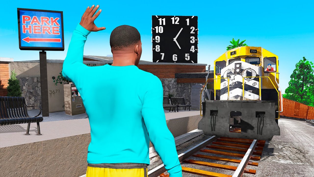 ОСОБНЯК ФРАНКЛИНА ПРЕВРАТИЛСЯ В ЖЕЛЕЗНОДОРОЖНУЮ СТАНЦИЮ В GTA 5