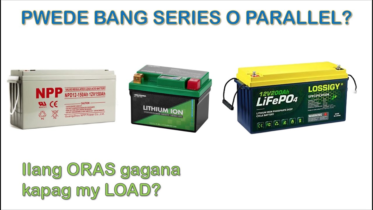 KALKULASYON ng BATTERY BANK, Magkaibang VOLTAGE, CAPACITY, RUN TIME at FAQs