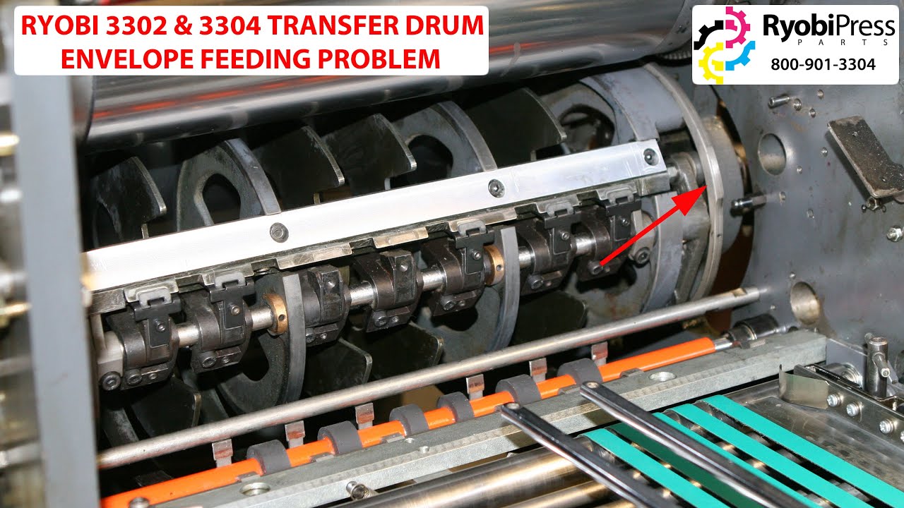 RYOBI 3302 & 3304 TRANSFER DRUM RING CAM ADJUSTMENT FOR ENVELOPES