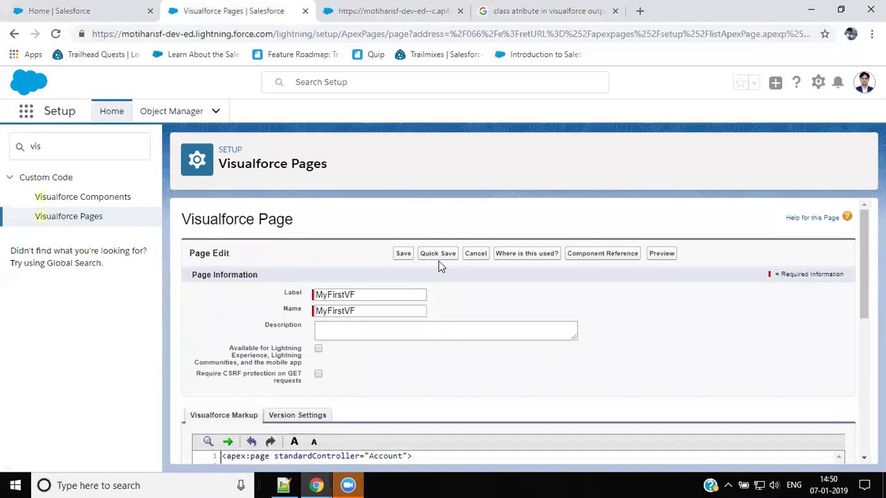 Visualforce Basics & Basic SOQL Queries Training Session - Hindi Conversation