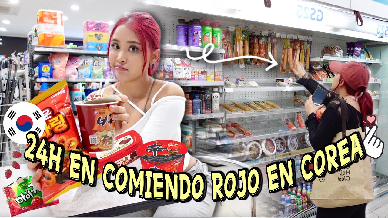 COMIENDO SOLO EN TIENDAS DE CONVENIENCIA COMIDA ROJA 🥵🍜 | Mila