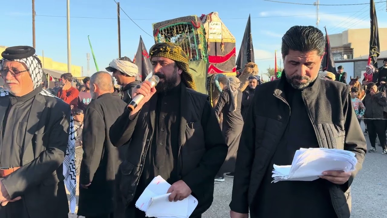 جانب من استعراض موكب اهالي ناحية شيخ سعد في ناحية علي الشرقي
