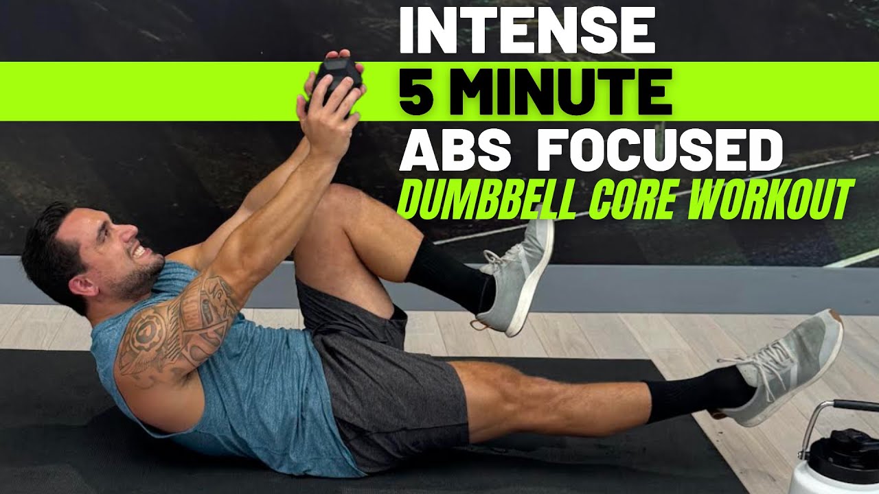 Intense 5 Minute Abs Focused Dumbbell Core Workout