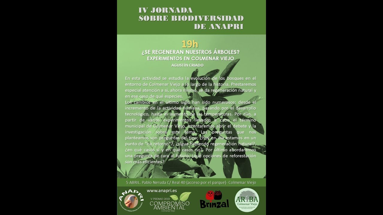 IV JORNADA SOBRE BIODIVERSIDAD ANAPRI. ¿Se Regeneran nuestros Árboles? Agustín Criado