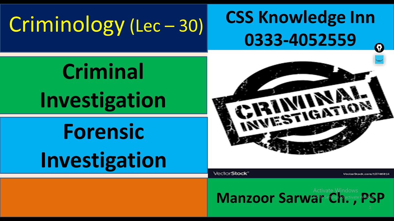 Forensic Investigation | Criminal Investigation |