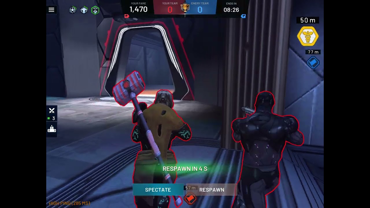 Sgl- playing with high ping vs Max