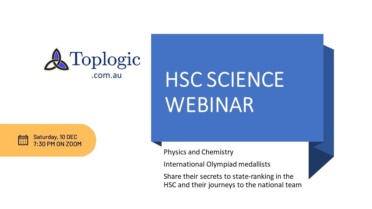 HSC (NSW Australia) Science Webinar