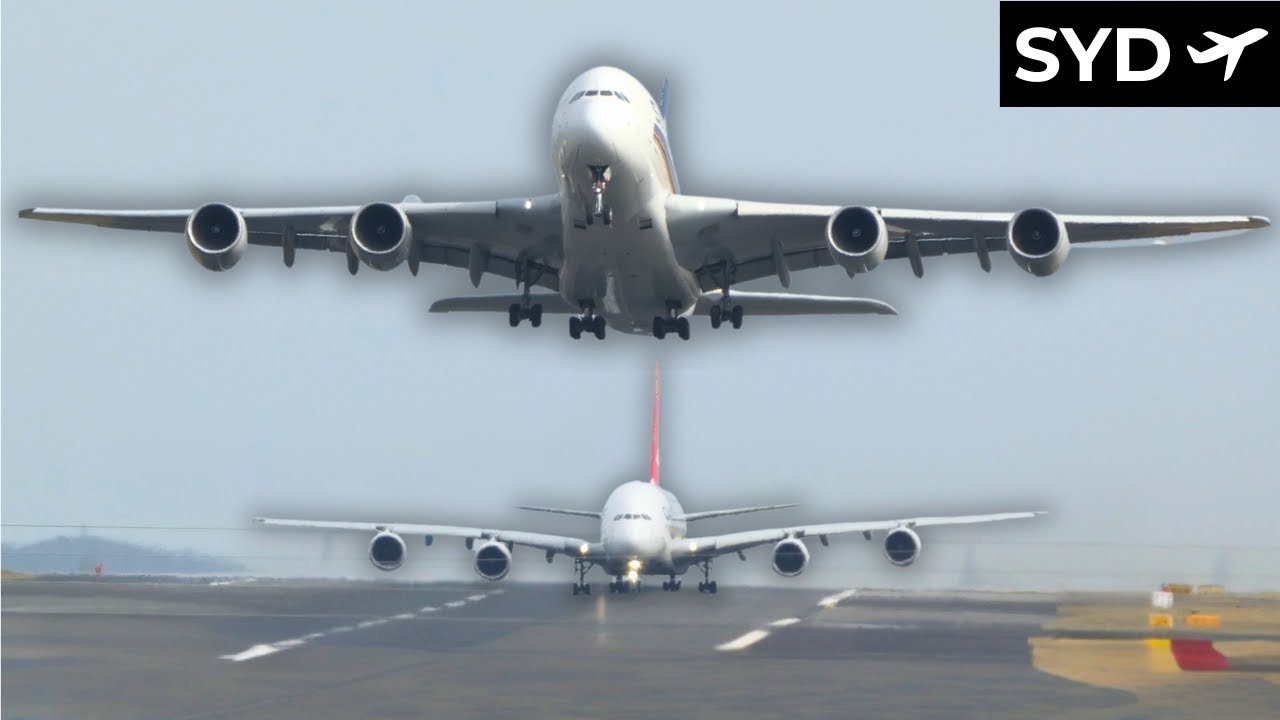 ✈️ Two Giant A380s Take Off Right Over My Head!