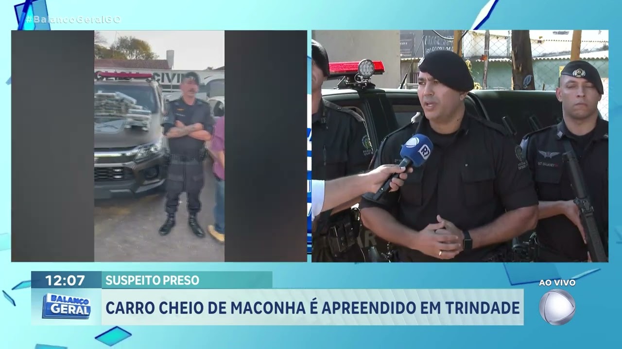 SUSPEITO PRESO: CAMÊRAS DE SEGURANÇA REGISTRARAM ABORDAGEM COM CARRO CHEIO DE MACONHA EM TRINDADE