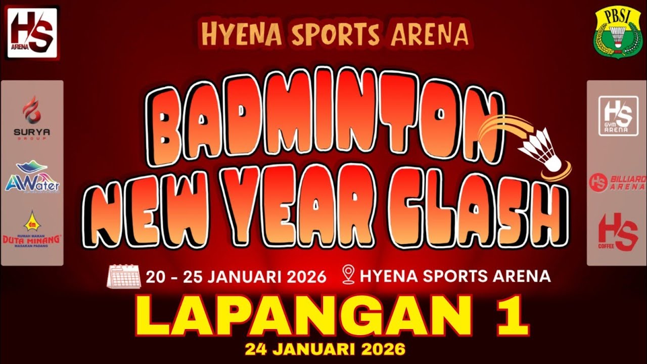 DAY 5 - LAPANGAN 1 | Hyena Sports Arena Open #2 Tahun 2026