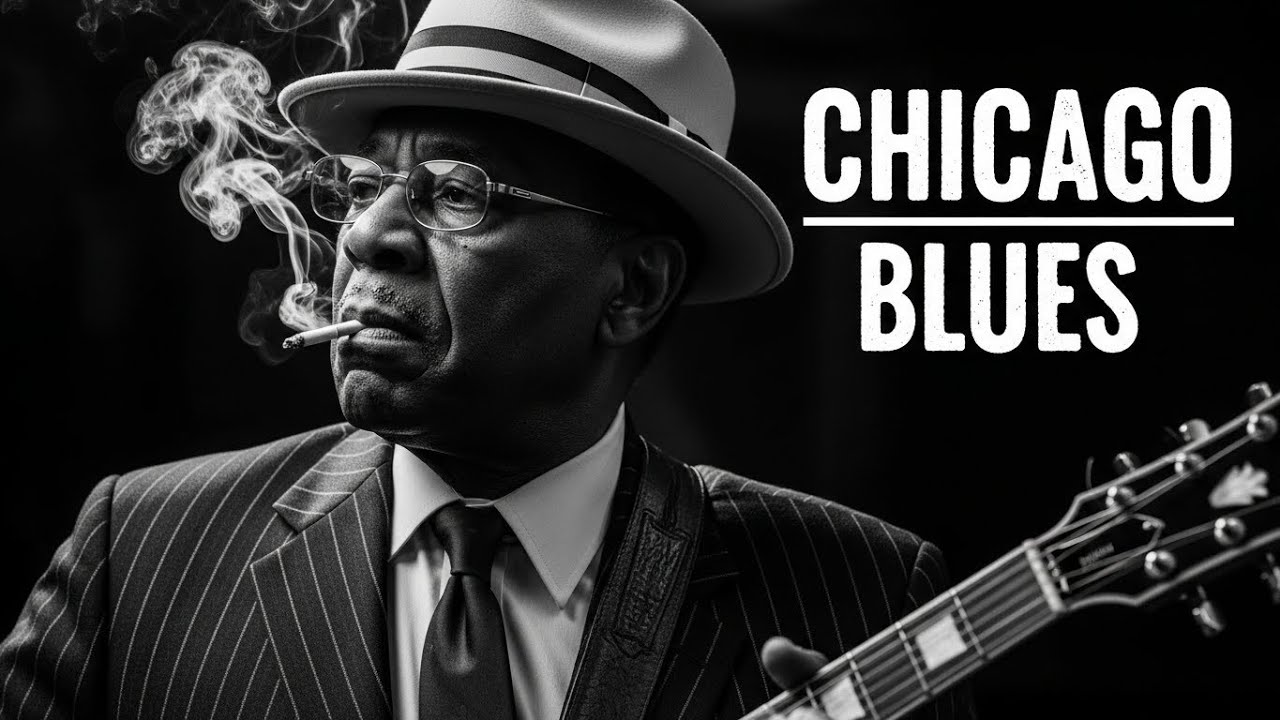 Slow Chicago Blues Groove | Relaxing Electric Blues Guitar