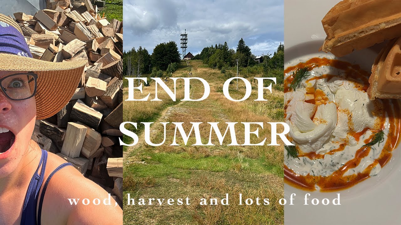Late August Days 🌻 Harvest, Wood & Lots of Food 🥘summer vlog