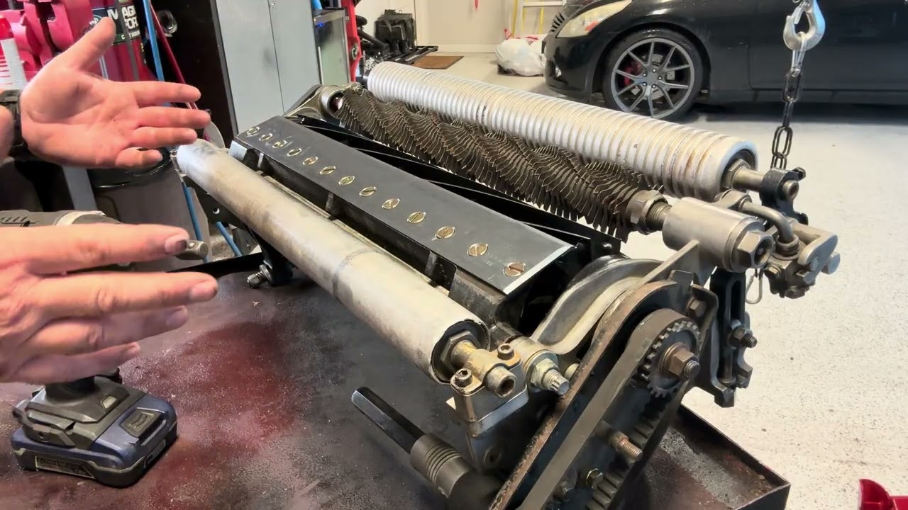 Putting a new bedknife on a Toro Flex 21 walk behind greens mower.