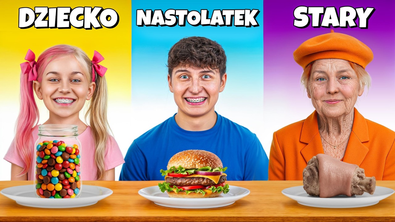 Jedzenie dla Dziecka vs Nastolatka vs Starego