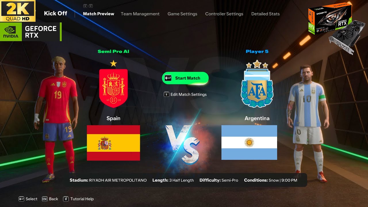 Spain vs Argentina | Next-Gen FIFA 25 Gameplay [4K]  #fifa26 #fifa25gameplay @ShorovTheGamer