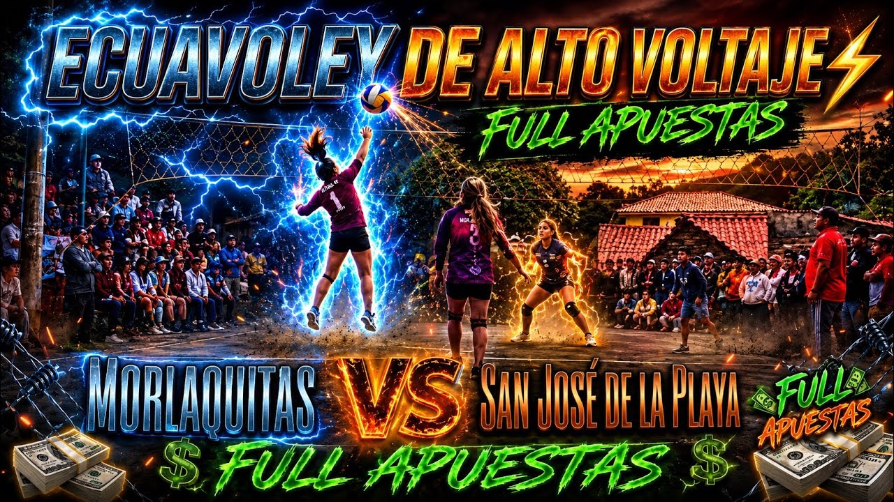 🔥ECUAVOLEY DE ALTO VOLTAJE 😱FULL APUESTAS 💸💸 MORLAQUITAS 🆚 SAN JOS&Eacute; DE LA PLAYA ❤️&zwj;🔥