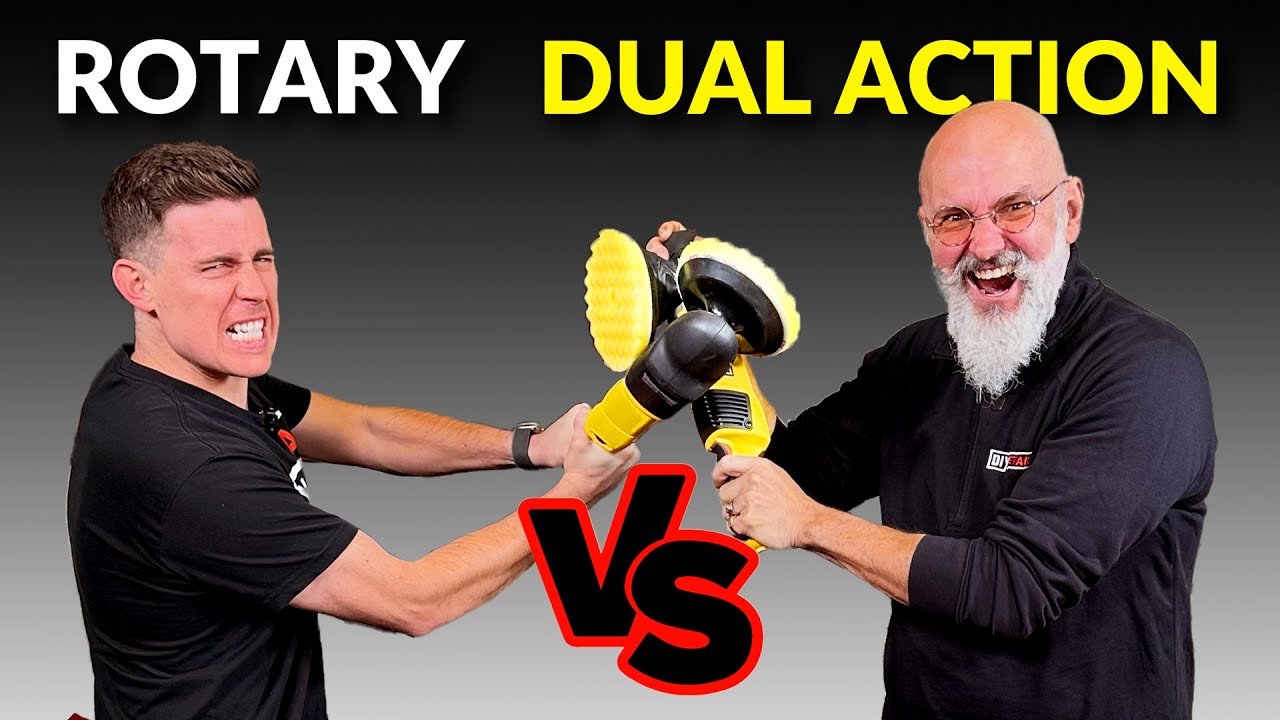 WHICH CUTS PAINT FASTER?! Rotary or Dual Action Polisher. Real-time test!