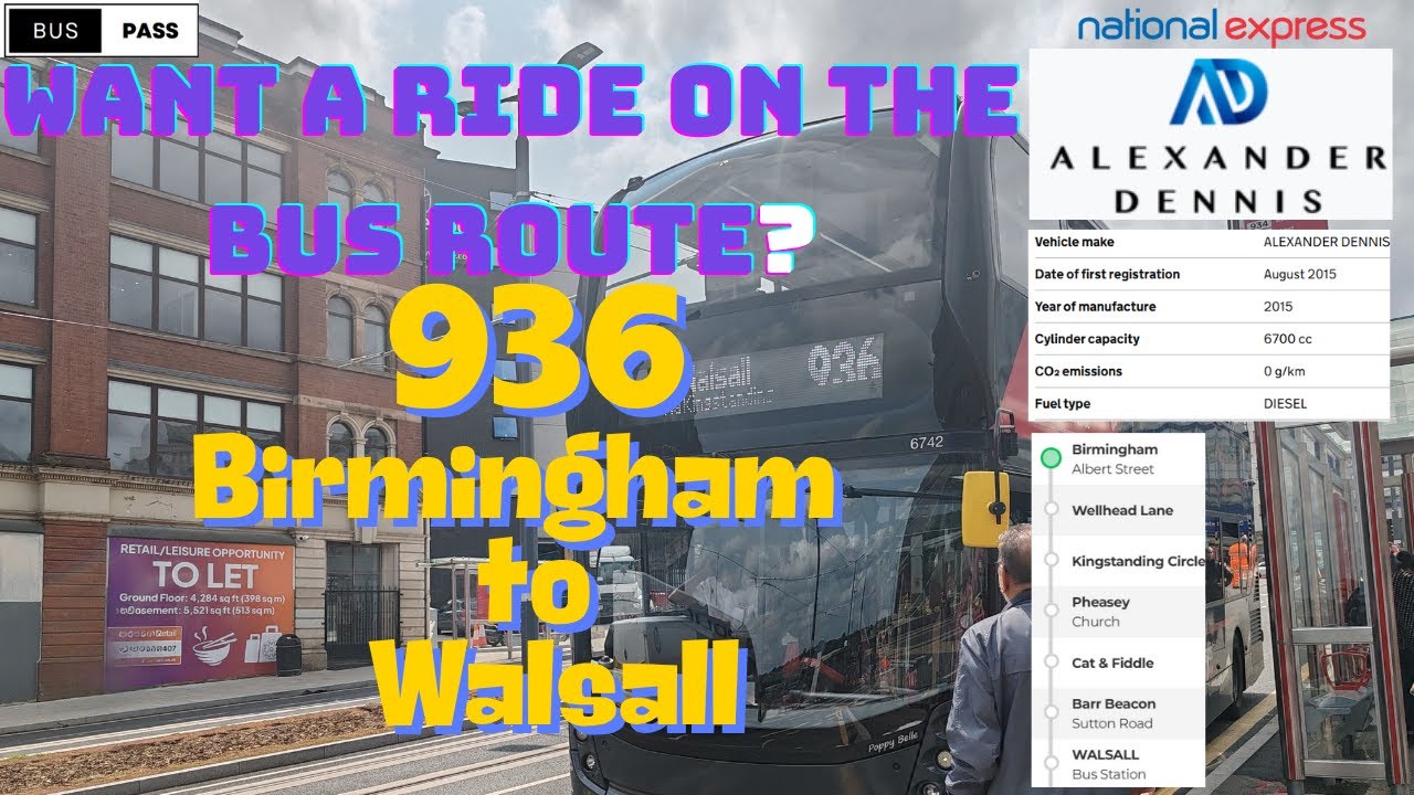 ⚠️ 936 Bus Route NEW Changes! Birmingham to Walsall via Kingstanding & Pheasey (June 2025 Update)⚠️