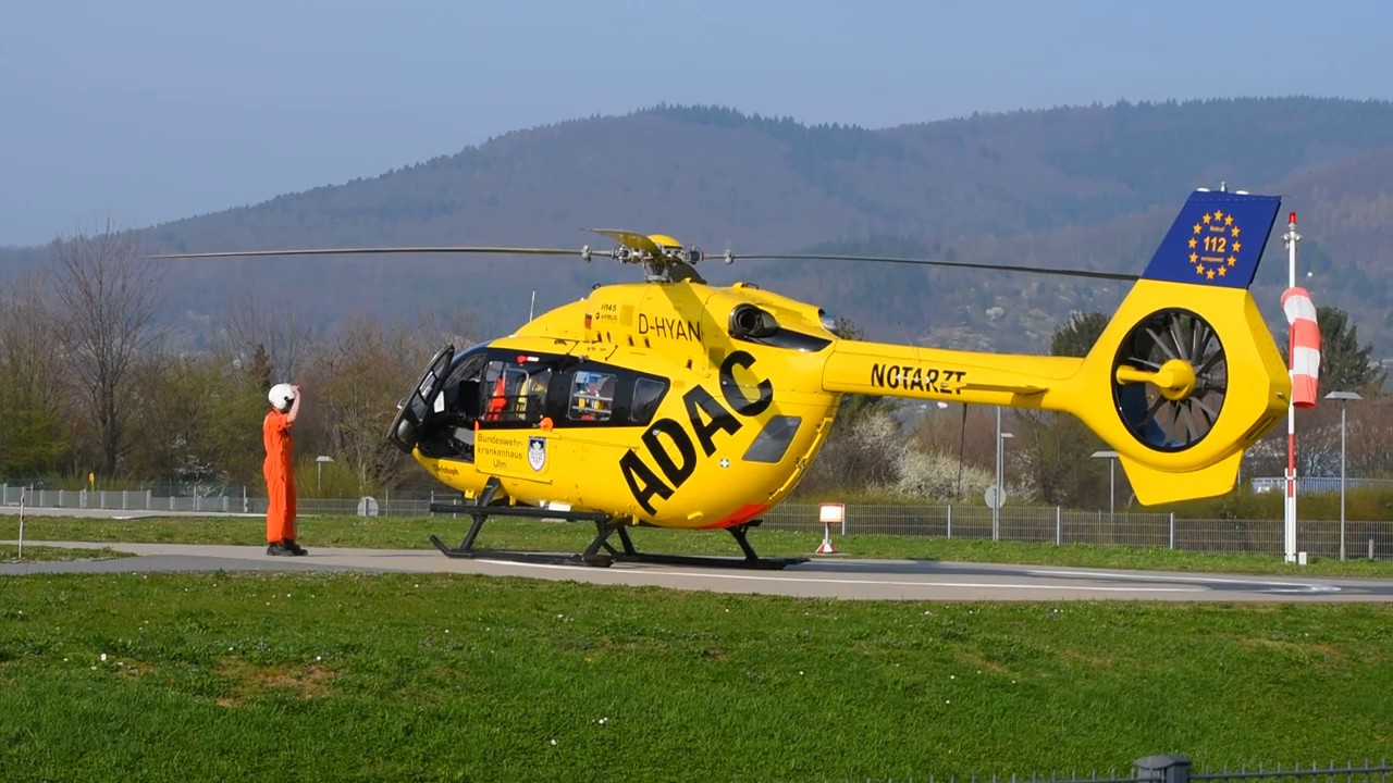ADAC Luftrettung - Start Christoph 22 - H145 - D-HYAN - Uniklinik Heidelberg
