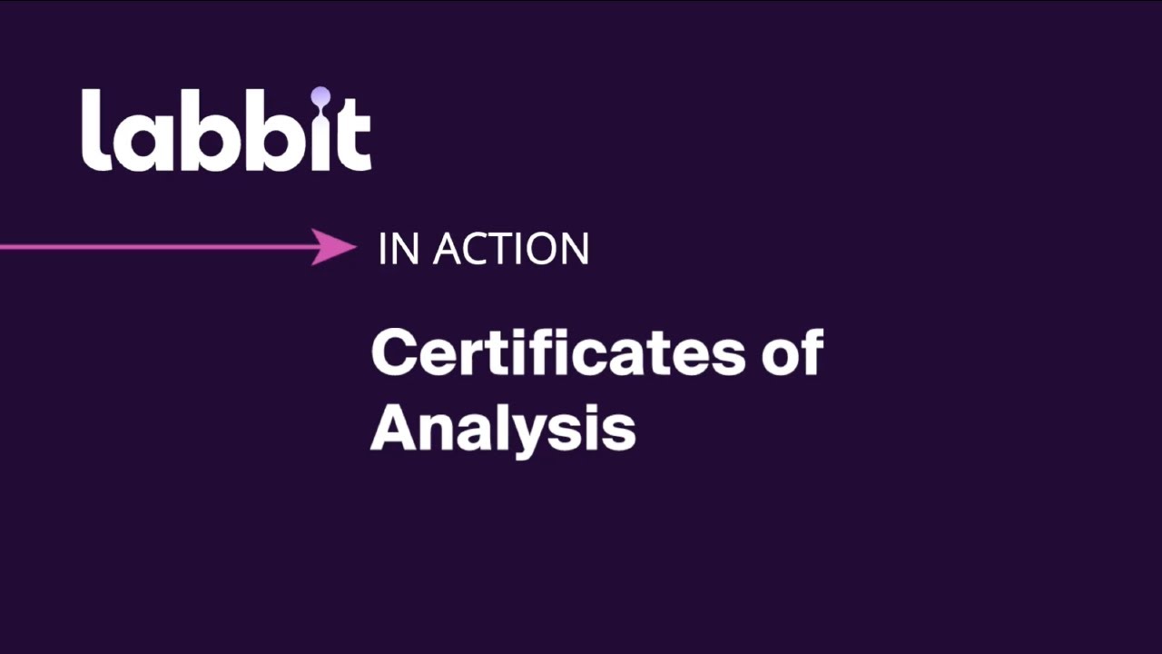 Labbit In Action: Certificate of Analysis Generation