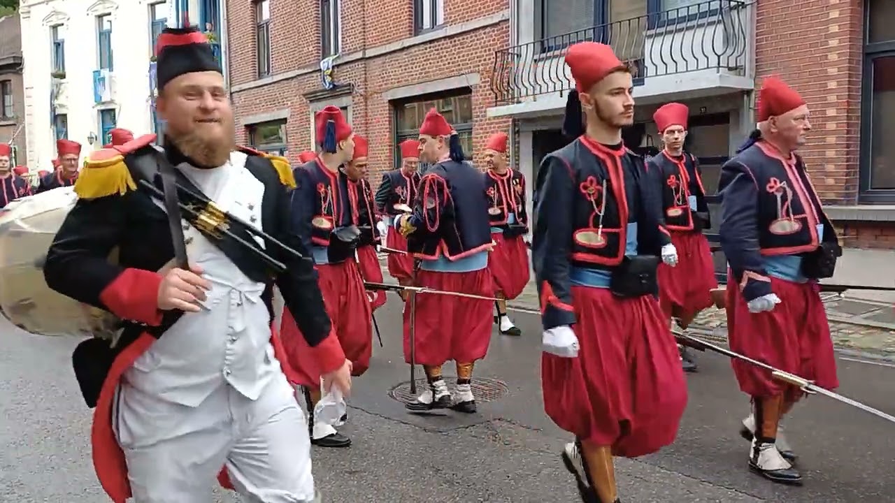 Walcourt - Trinité 2024 - Départ du 2eme Zouaves de Walcourt