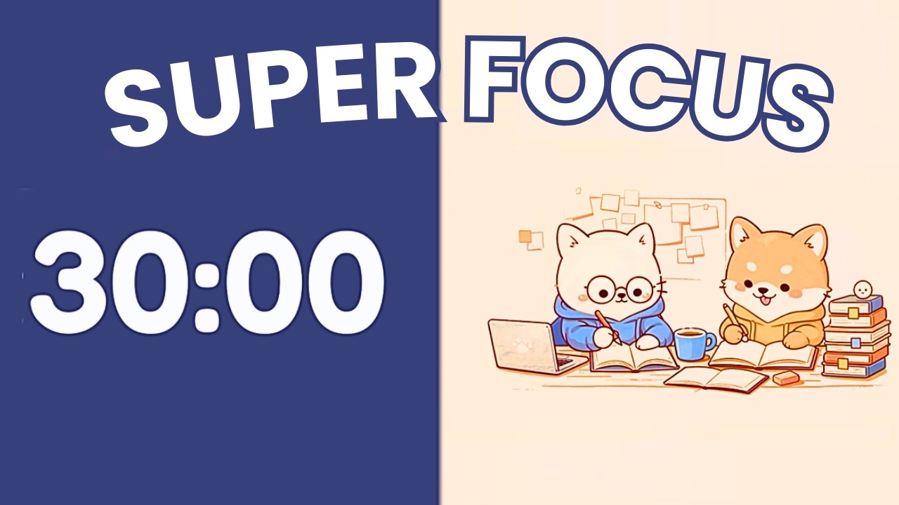 Calm Pomodoro ⏱️ | Study Timer for Classroom Focus (30/5)
