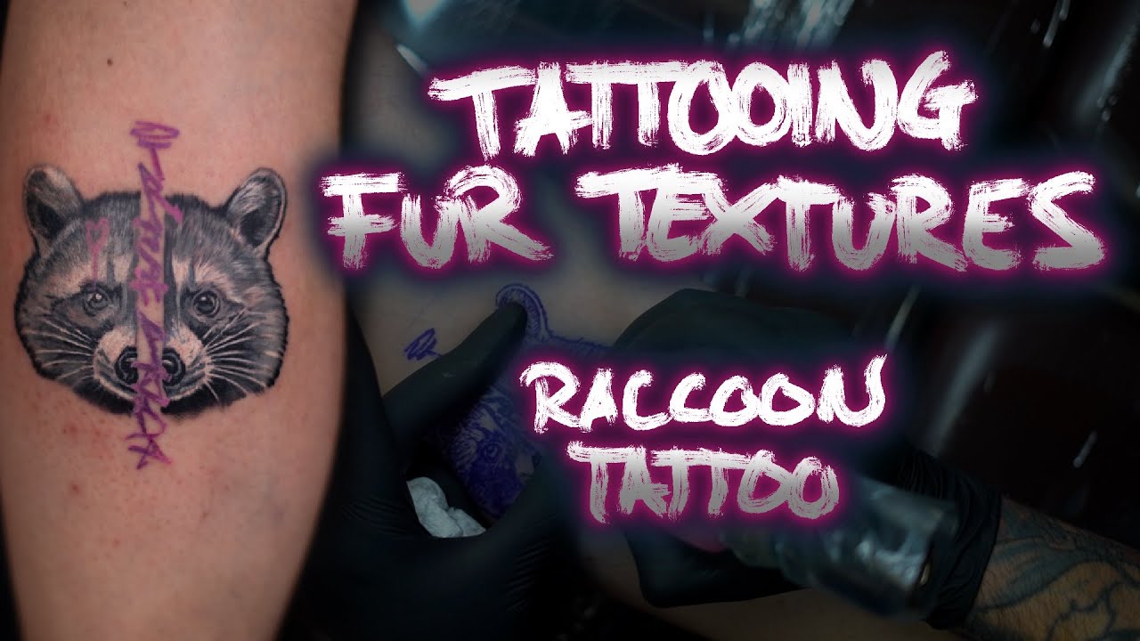 How To Tattoo Fur Textures - I Teach Someone Else's Apprentice How To Tattoo A Raccoon