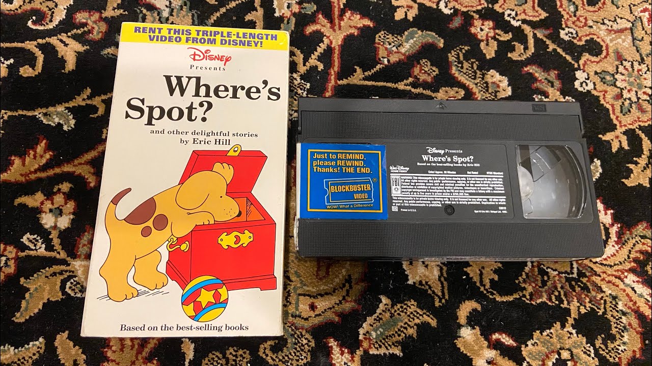 Spot: Where's Spot? 1994 Blockbuster Exclusive VHS