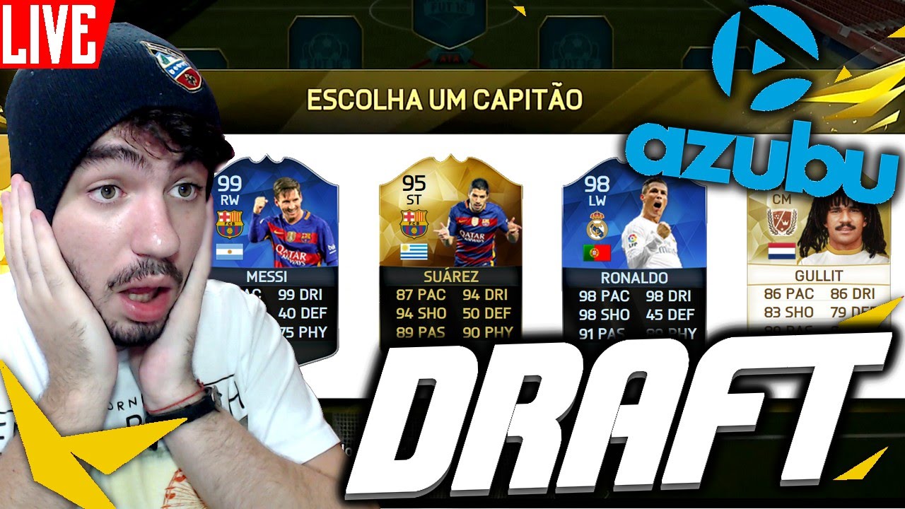 MELHOR DRAFT DA VIDA!! - GULLIT, TOTY CR7, TOTY MESSI!! |  FIFA 16 UT [LIVE]