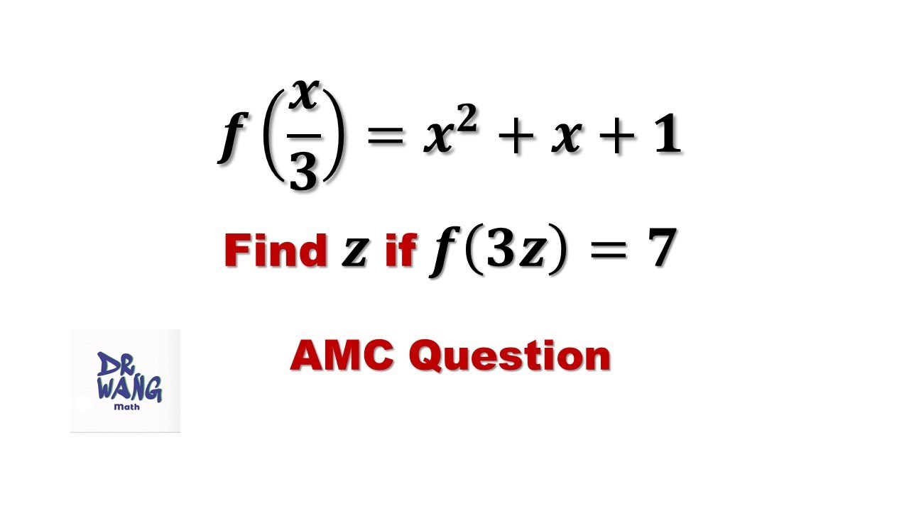 A Functional Problem, AMC Question