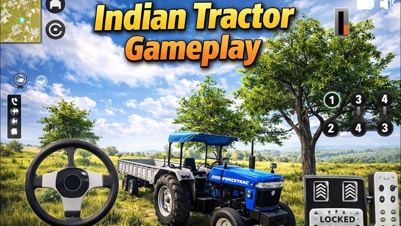 Indian Tractor Simulator 🚜 Farming Mission | Village Tractor Driving Gameplay 